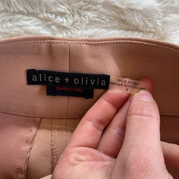 Alice + Olivia Dylan Wide Leg High Waisted Pants - Size 8 - Picture 6 of 10